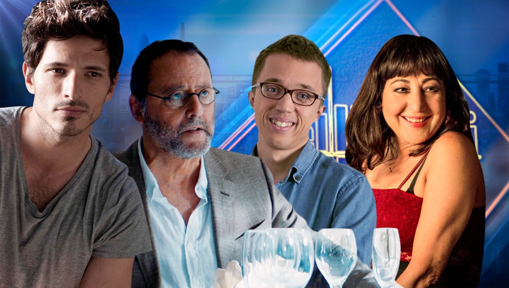 Andrés Velencoso, Jean Reno, Íñigo Errejón y Carmen Machi en 'El Hormiguero 3.0'