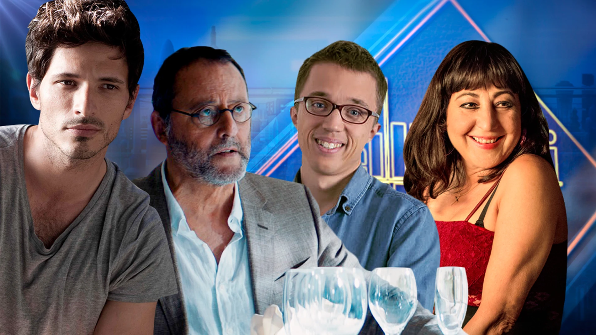 Andrés Velencoso, Jean Reno, Íñigo Errejón y Carmen Machi en 'El Hormiguero 3.0'