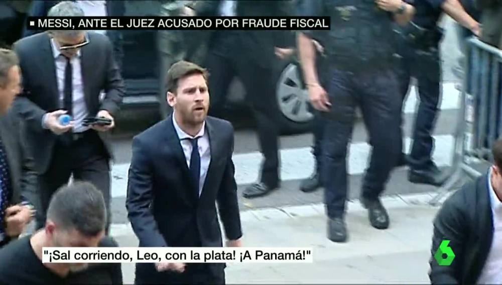 Messi, a su llegada a la Audiencia de Barcelona