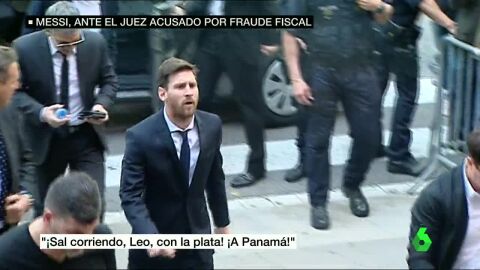 Messi, a su llegada a la Audiencia de Barcelona