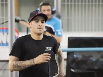 Luis Salom, durante los test de pretemporada Luis Salom, durante los test de pretemporada