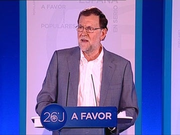 Mariano Rajoy, durante la presentación del programa electoral popular en Barcelona