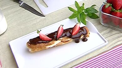 Fartons hojaldrados con helado de plátano: un postre valenciano y veraniego