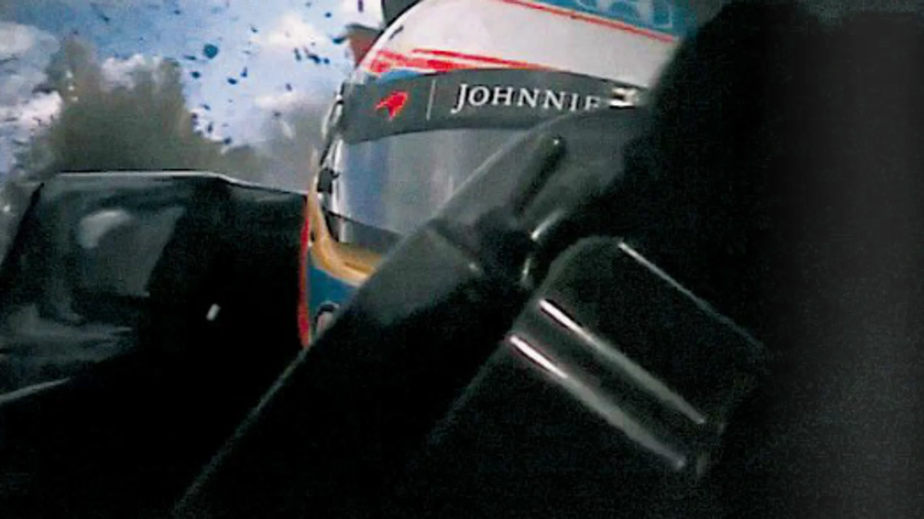 Imagen del accidente de Fernando Alonso desde el coche