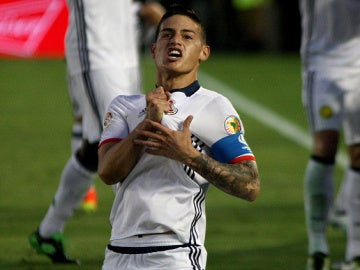 James Rodríguez con su selección 