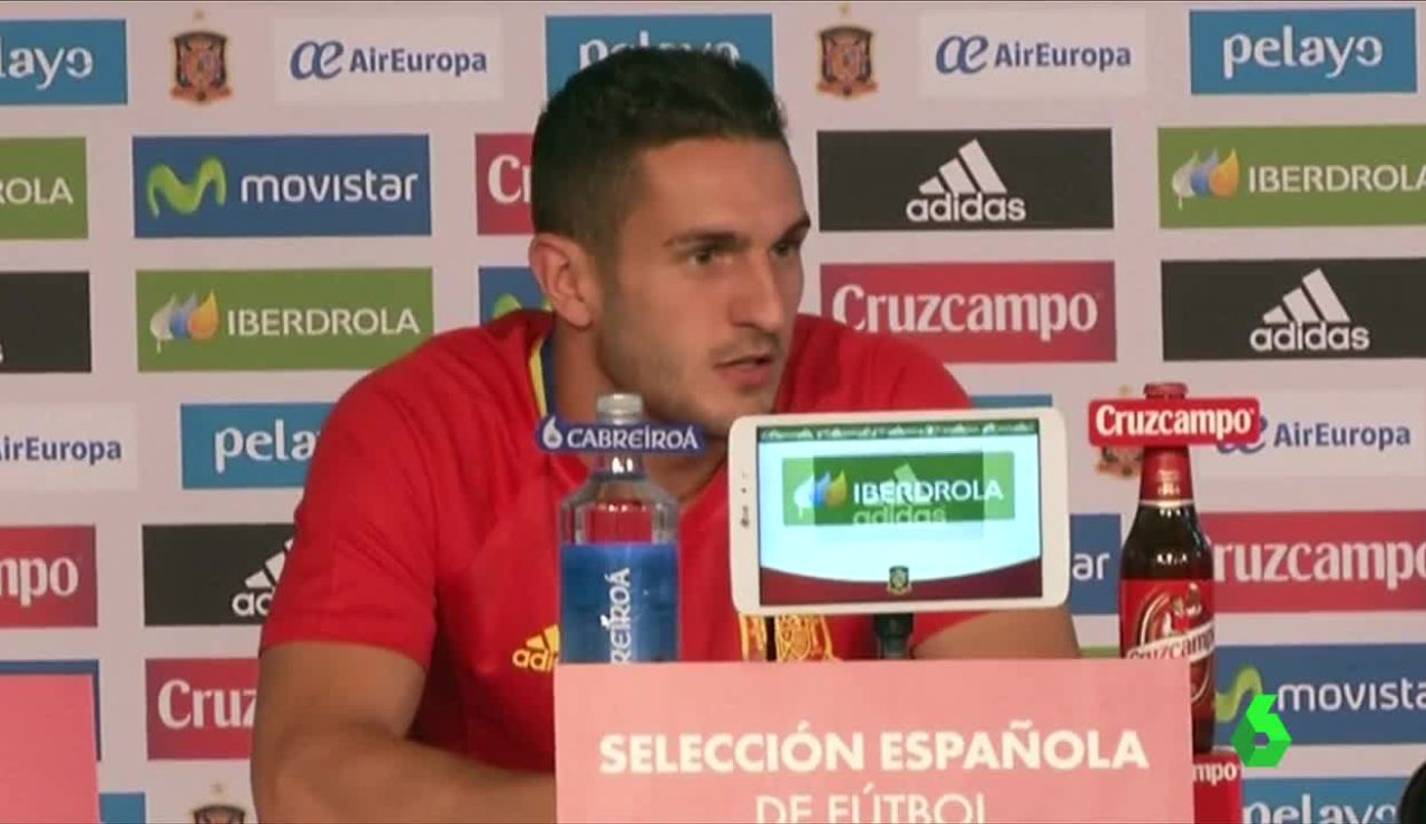 Koke, en rueda de prensa Koke, en rueda de prensa