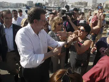 Mariano Rajoy en un acto en Santa Pola Mariano Rajoy en un acto en Santa Pola