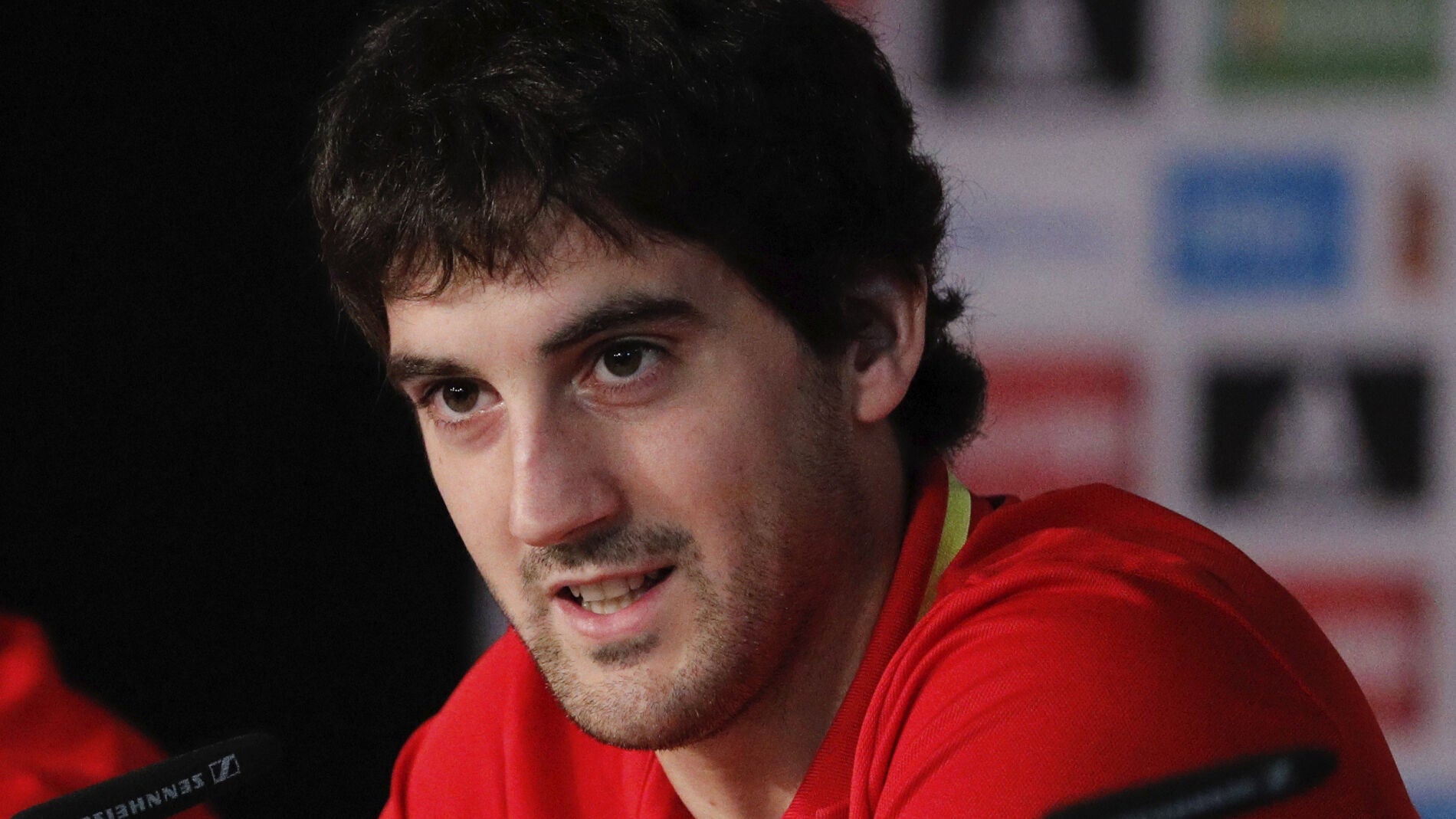Mikel San Jos&eacute;, durante la rueda de prensa