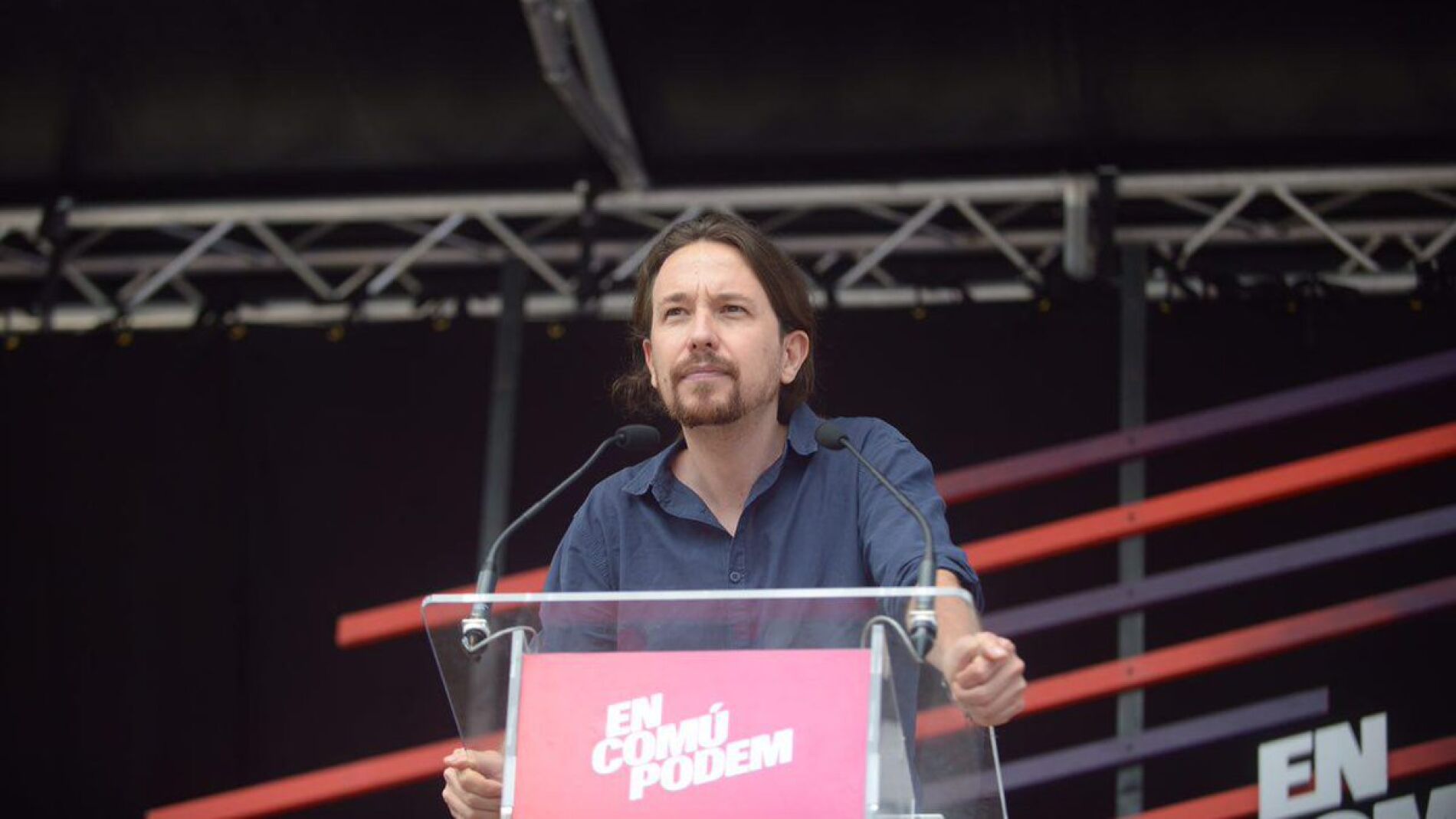 Mitin de Pablo Iglesias en Barcelona