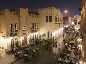 Turística calle de Doha Turística calle de Doha