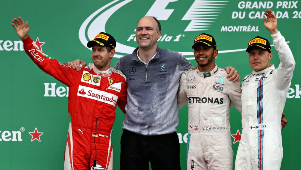 El podio del GP de Canadá