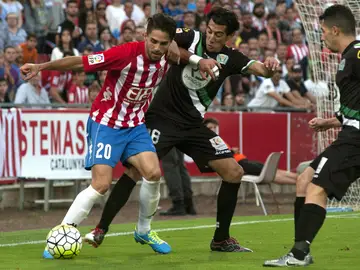 Momento del partido entre el Girona y el Córdoba Momento del partido entre el Girona y el Córdoba