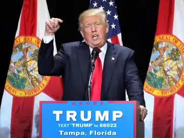 Donald Trump durante su mitin en Florida. Donald Trump durante su mitin en Florida.
