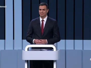 Pedro Sánchez, en el debate a cuatro Pedro Sánchez, en el debate a cuatro