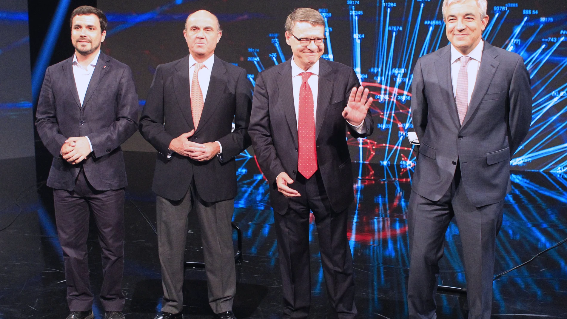 Los participantes en el debate 'a cuatro' sobre economía Los participantes en el debate 'a cuatro' sobre economía