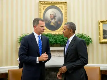 El rey Felipe VI con el presidente de EEUU, Barack Obama El rey Felipe VI con el presidente de EEUU, Barack Obama