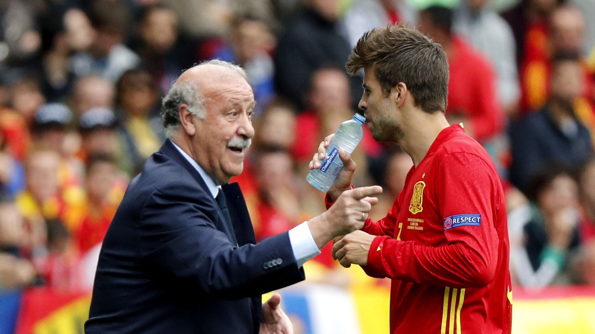 Del Bosque habla con Gerard Piqu&eacute;