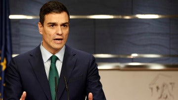 Pedro Sánchez en rueda de prensa