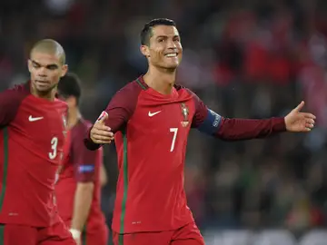 Cristiano Ronaldo durante el Portugal-Austria Cristiano Ronaldo durante el Portugal-Austria