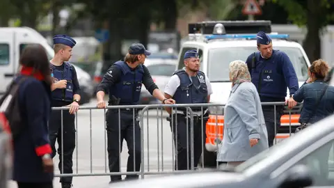 Policías en Bruselas Policías en Bruselas