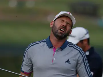 Sergio García se lamenta en el US Open Sergio García se lamenta en el US Open