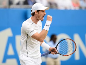 Andy Murray celebra un punto