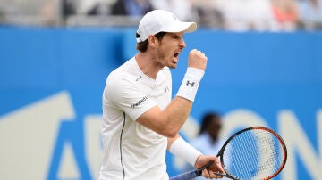 Andy Murray celebra un punto