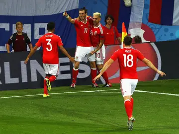 Bale celebra su gol ante Rusia Bale celebra su gol ante Rusia