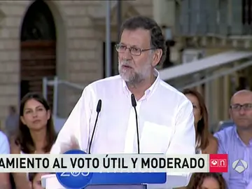 Mariano Rajoy en un mitin Mariano Rajoy en un mitin