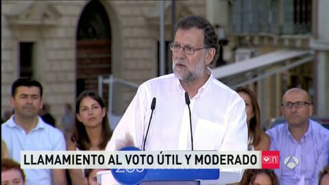 Mariano Rajoy en un mitin
