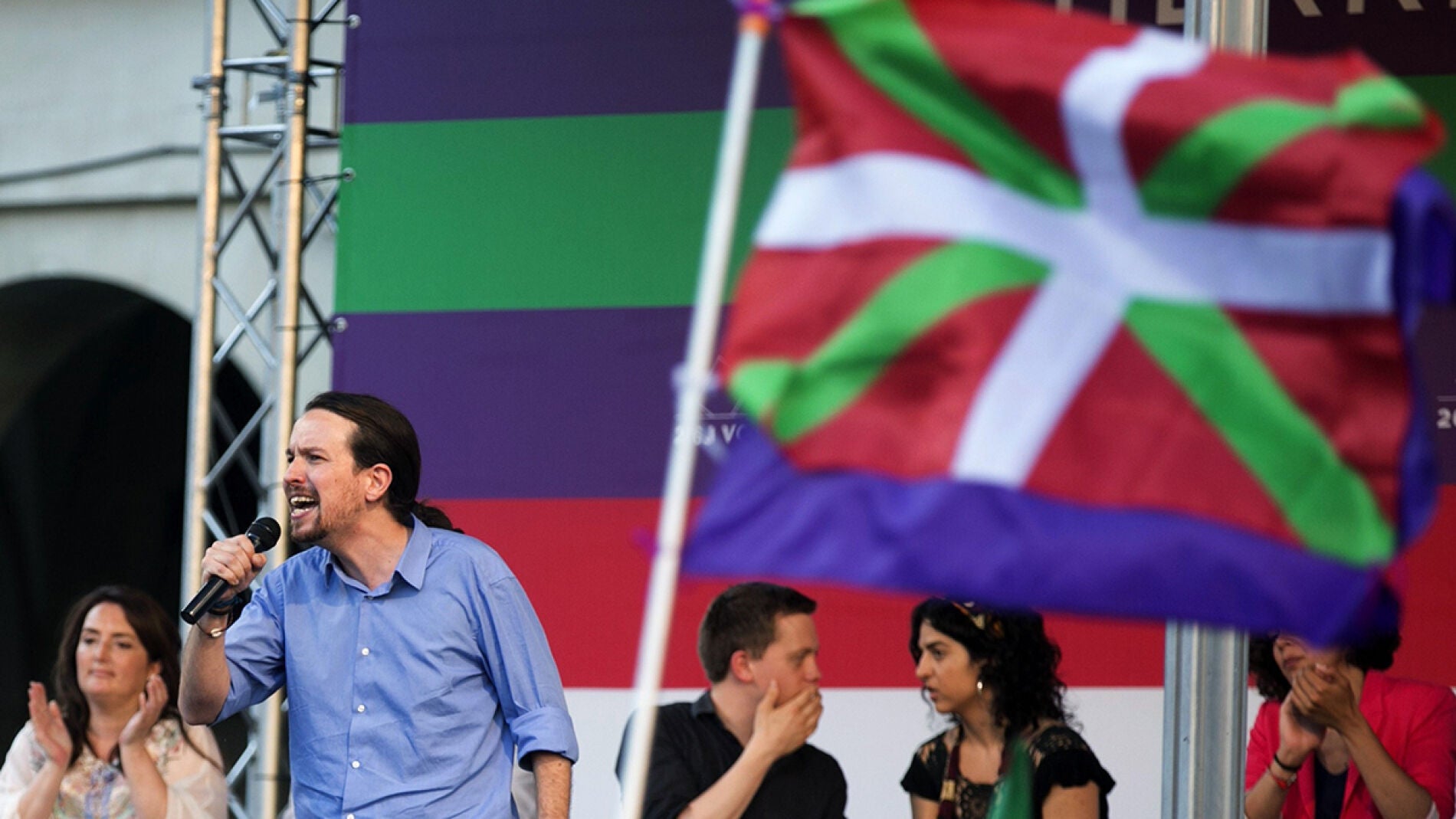 Pablo Iglesias en un acto en Vitoria