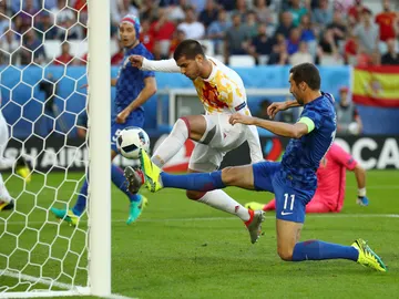 Morata anota su gol ante Croacia Morata anota su gol ante Croacia