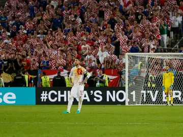 Los jugadores de la selección española se lamentan ante Croacia Los jugadores de la selección española se lamentan ante Croacia