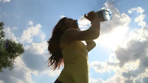 Beber agua Correr y fitness