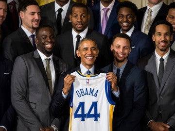 Barack Obama, con los Golden State Warriors en la Casa Blanca