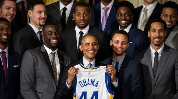 Barack Obama, con los Golden State Warriors en la Casa Blanca