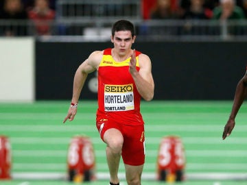 Bruno Hortelano, en una prueba de 100 metros