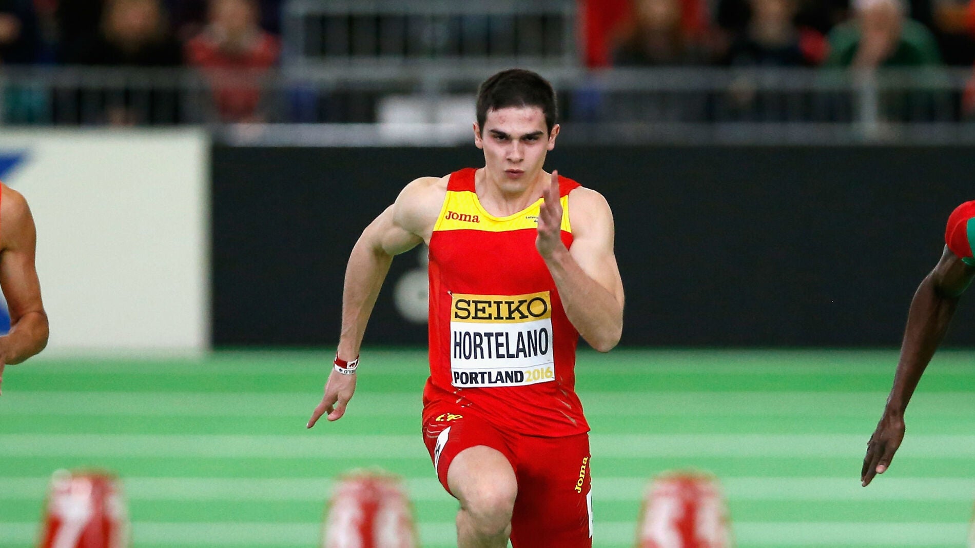 Bruno Hortelano, en una prueba de 100 metros