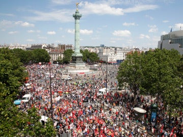 Manifestación en la Plaza de la Bastilla