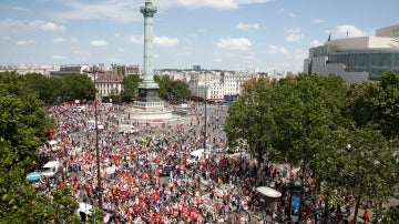 Manifestación en la Plaza de la Bastilla