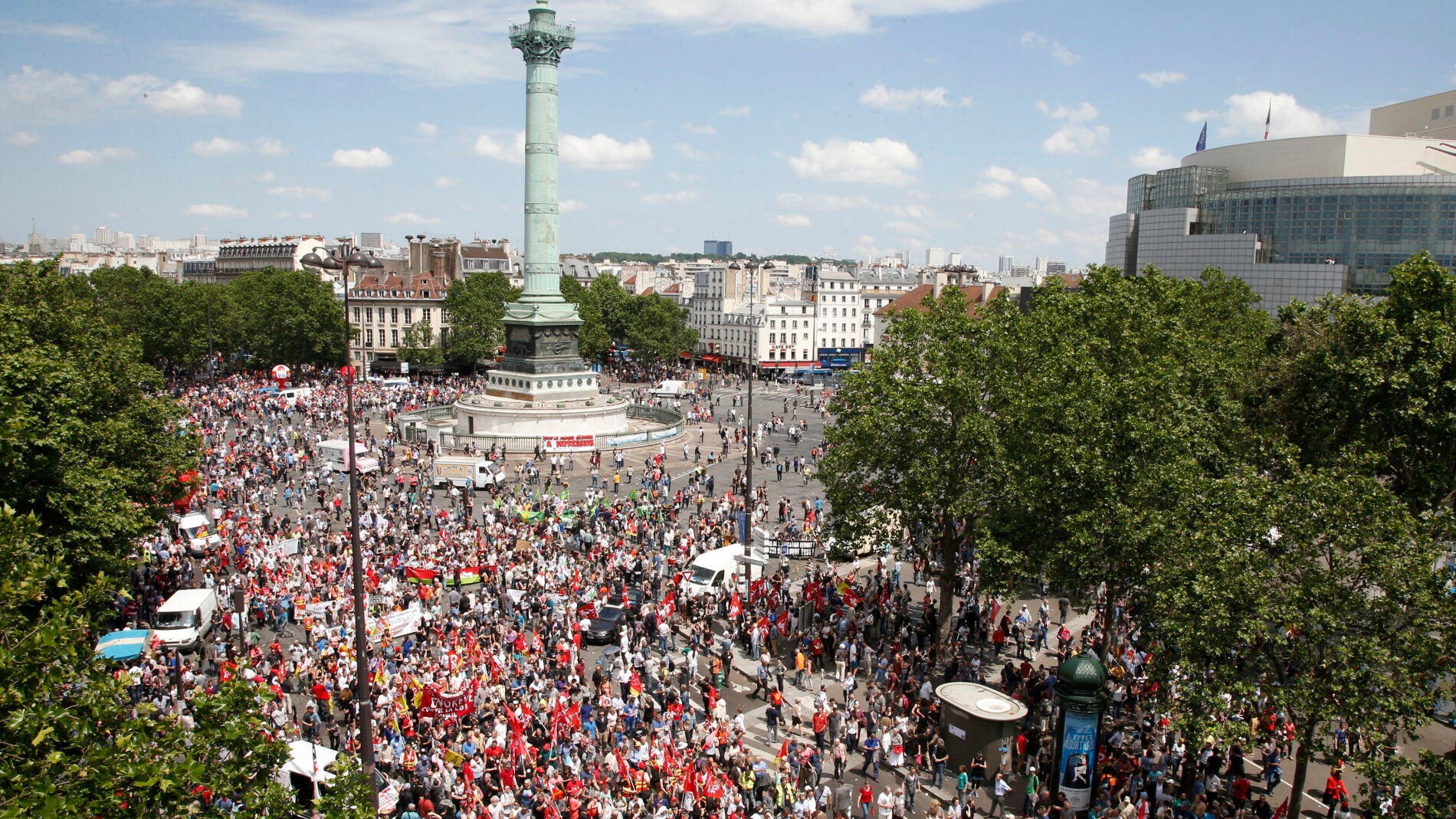 Manifestaci&oacute;n en la Plaza de la Bastilla