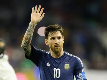 Lionel Messi con el combinado de Argentina en la semifinal ante USA Lionel Messi con el combinado de Argentina en la semifinal ante USA