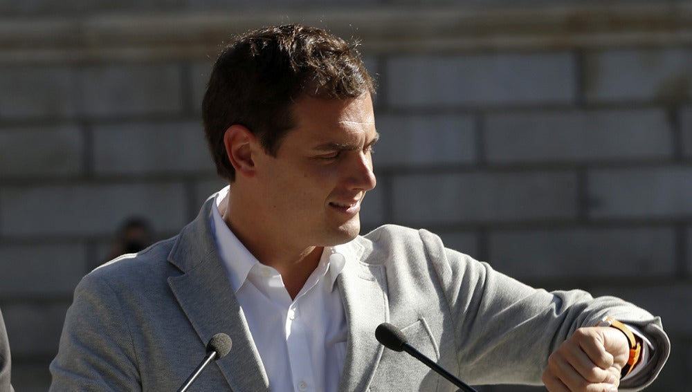 Albert Rivera en un acto de campaña