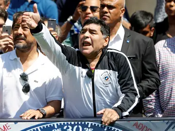 Maradona, en un evento en París Maradona, en un evento en París