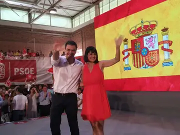 Pedro Sánchez en un mitin en Murcia Pedro Sánchez en un mitin en Murcia
