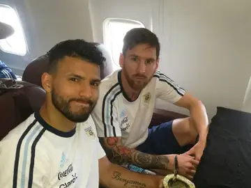 Leo Messi y Agüero Leo Messi y Agüero
