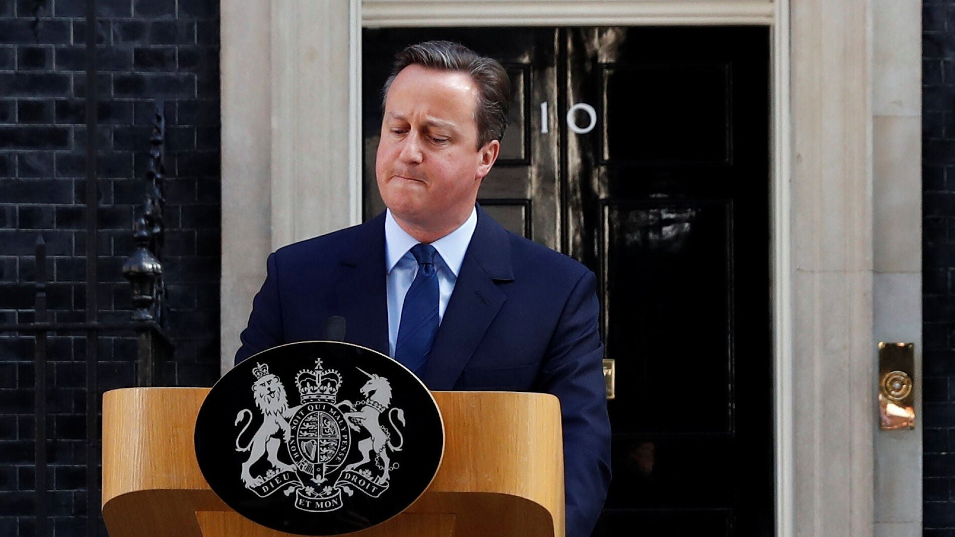 David Cameron, durante la comparecencia en la que ha anunciado su dimisi&oacute;n