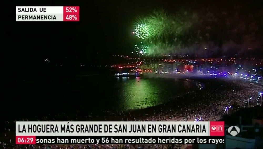 Frame 58.149021 de: Playas, plazas y calles de toda España se han llenado de hogueras para dar la bienvenida al verano en la noche de San Juan