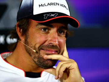 Fernando Alonso en rueda de prensa 