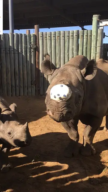 Rita junto a su cría Rita junto a su cría